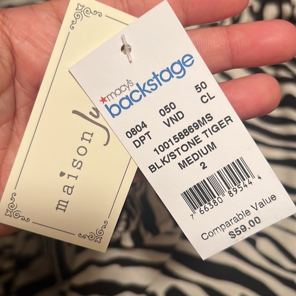 Brand new unused. From Macys. Animal print dress. Size M. - Picture 3 of 3